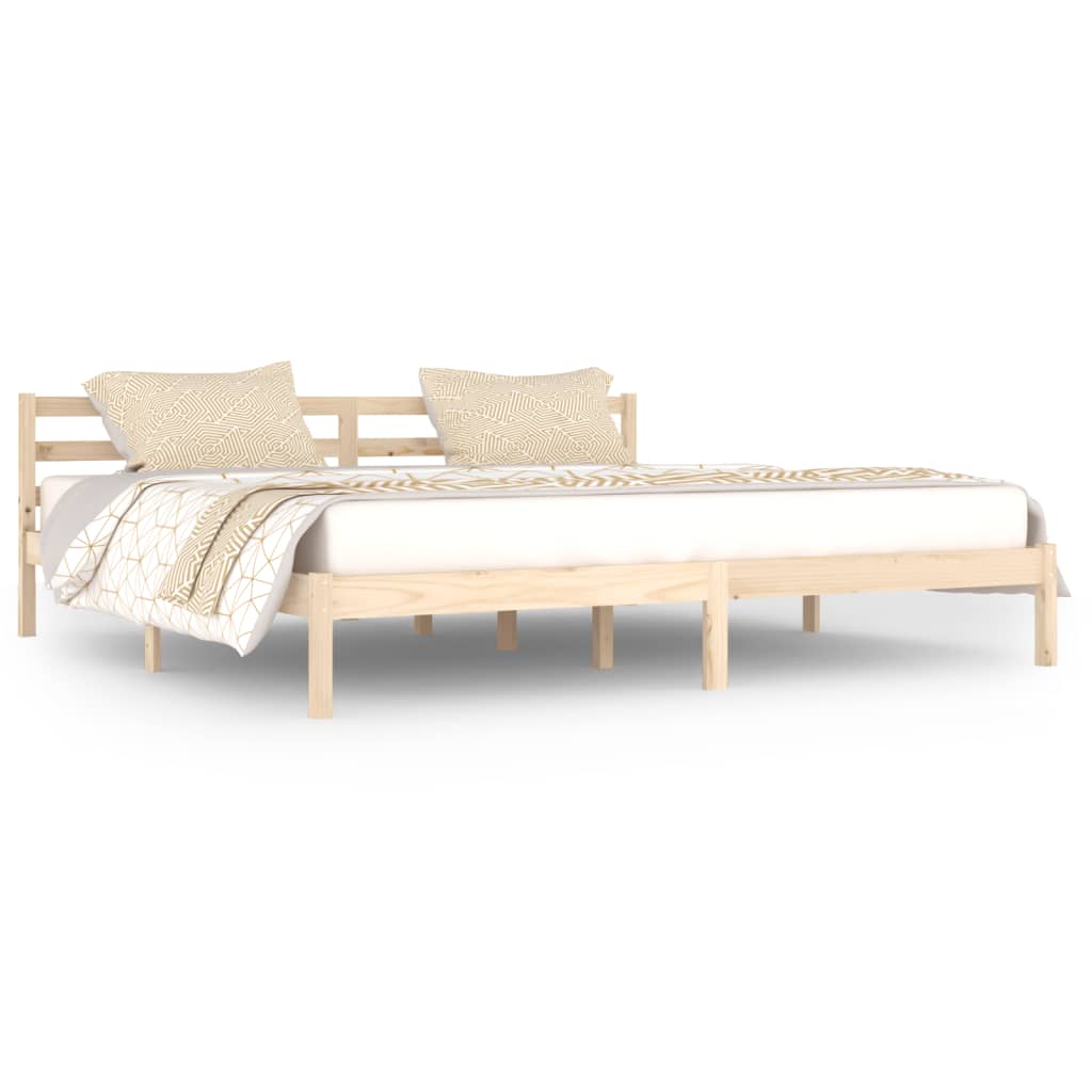 Bed frame without mattress solid pine wood 200x200 cm