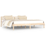 Bed frame without mattress solid pine wood 200x200 cm