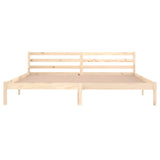 Bed frame without mattress solid pine wood 200x200 cm