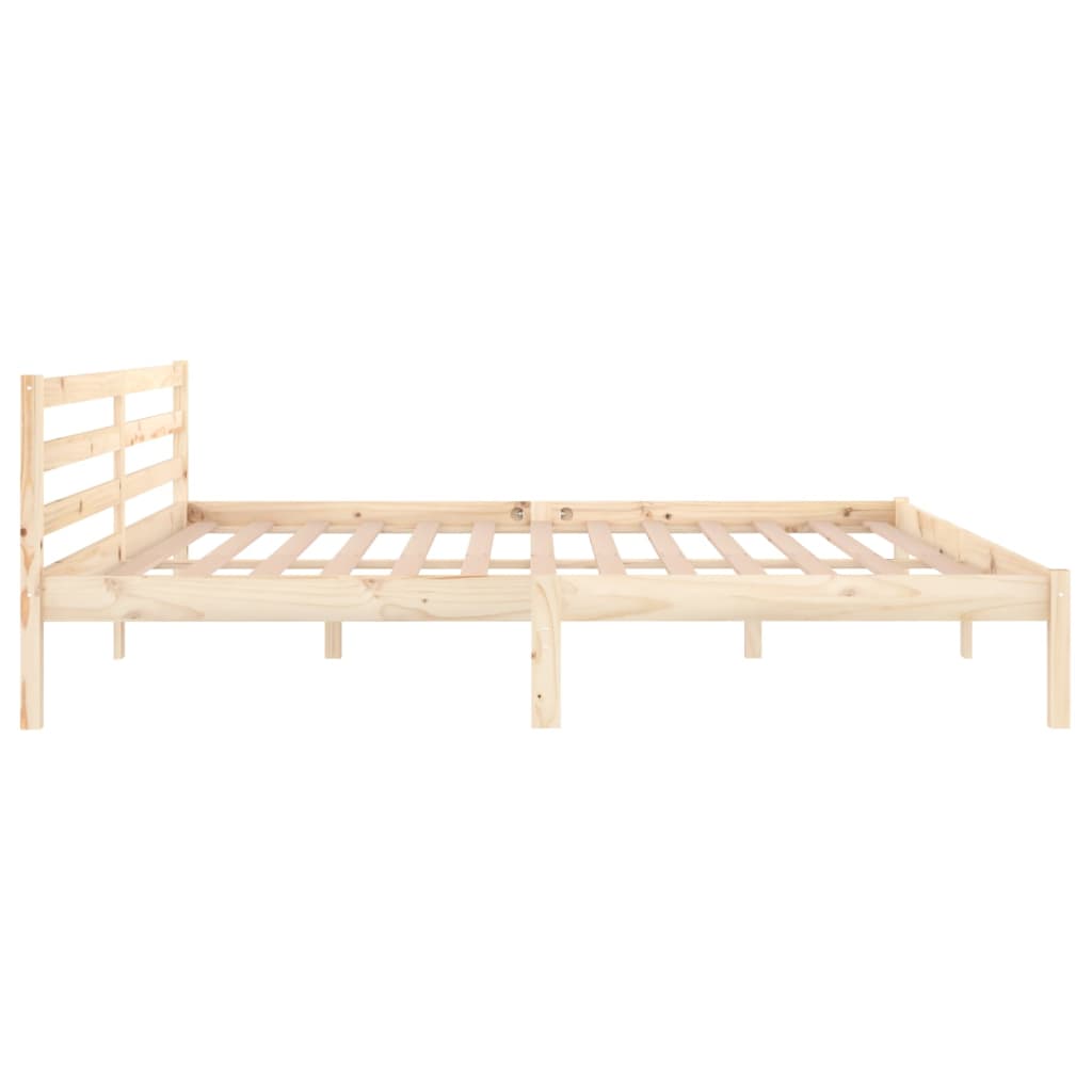 Bed frame without mattress solid pine wood 200x200 cm