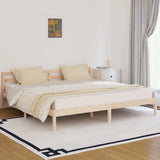 Bed frame without mattress solid pine wood 200x200 cm