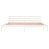 Bed frame without mattress solid pine wood 200x200 cm white