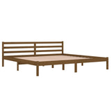 Cadre de lit sans matelas bois pin massif 200x200cm marron miel