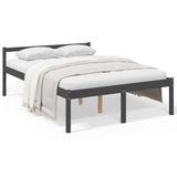 Bed for elderly without mattress gray 135x190 cm