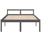 Bed for elderly without mattress gray 135x190 cm