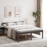 Bed for elderly without mattress gray 135x190 cm