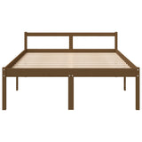 Elderly bed without mattress honey brown 135x190cm