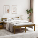 Elderly bed without mattress honey brown 135x190cm