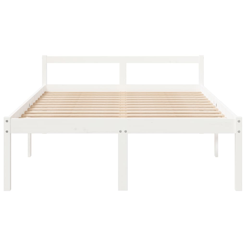 Bed for elderly without mattress 120x200 cm solid pine wood