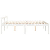 Bed for elderly without mattress 150x200 cm solid pine wood