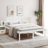 Bed for elderly without mattress 160x200 cm solid pine wood