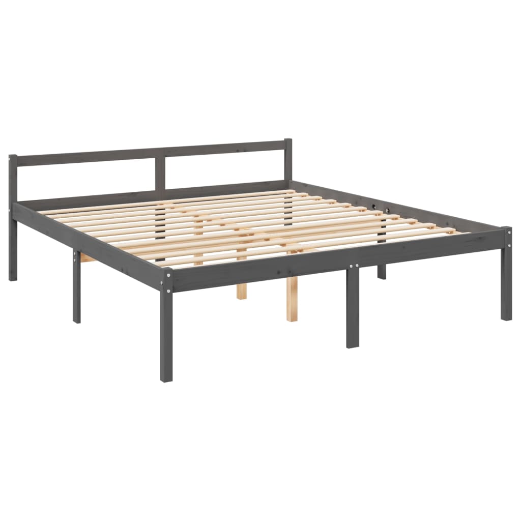 Seniorenbett ohne Matratze 200x200 cm aus massivem Kiefernholz