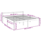 Seniorenbett ohne Matratze 200x200 cm aus massivem Kiefernholz