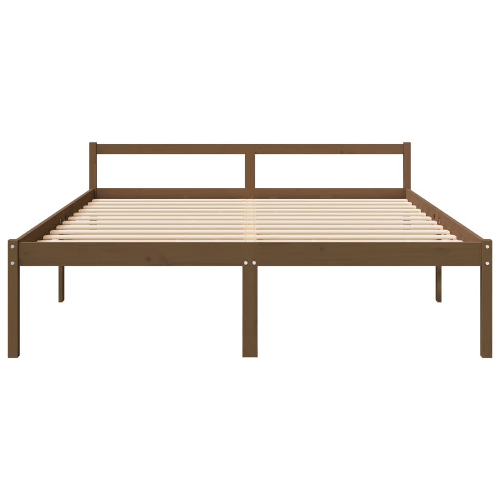 Bed for elderly without mattress 200x200 cm solid pine wood