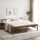 Bed for elderly without mattress 200x200 cm solid pine wood