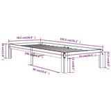 Bettgestell ohne Matratze 75x190 cm