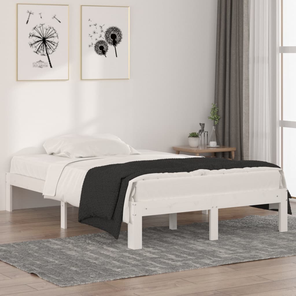 Bed frame without mattress white 120x190 cm