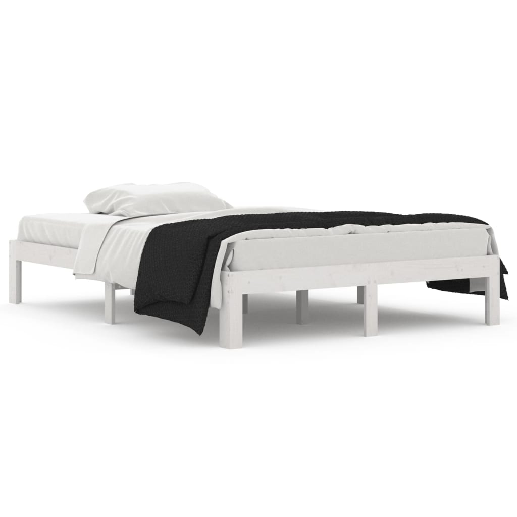 Cadre de lit sans matelas blanc 135x190 cm