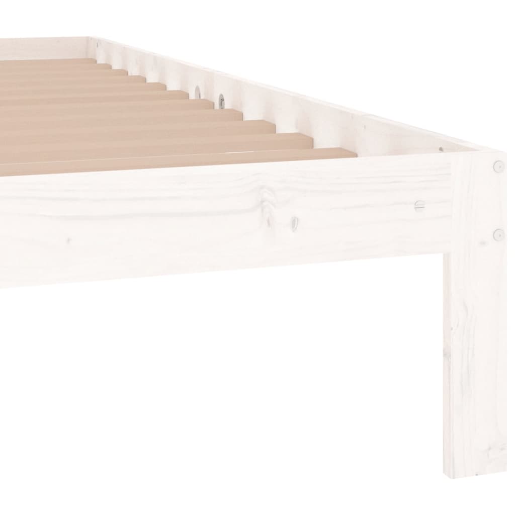 Cadre de lit sans matelas blanc 135x190 cm