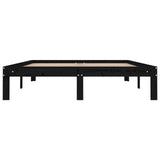 Cadre de lit sans matelas noir 135x190 cm