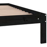 Cadre de lit sans matelas noir 135x190 cm