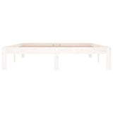 Cadre de lit sans matelas blanc bois de pin massif 140x190 cm