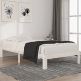 Bed frame without mattress white solid pine wood 100x200 cm