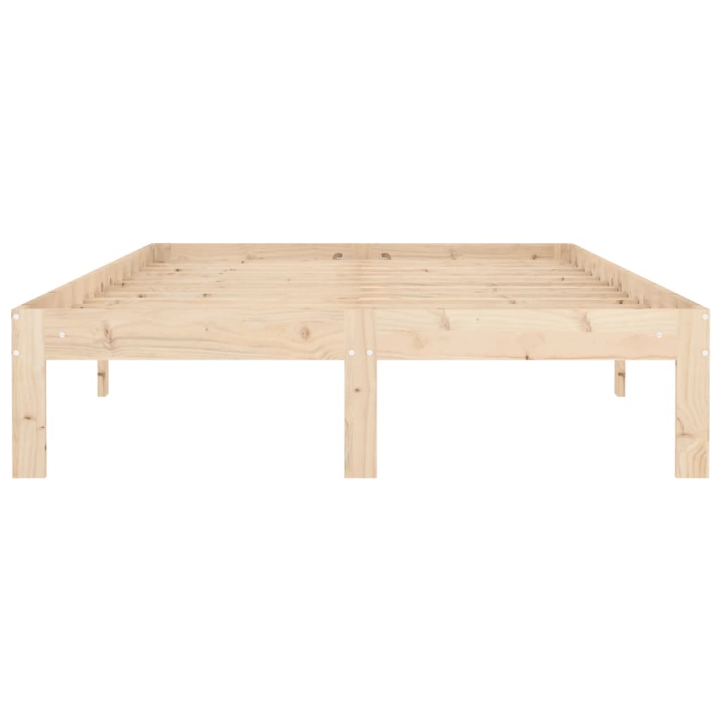 Cadre de lit sans matelas bois de pin massif 120x200 cm