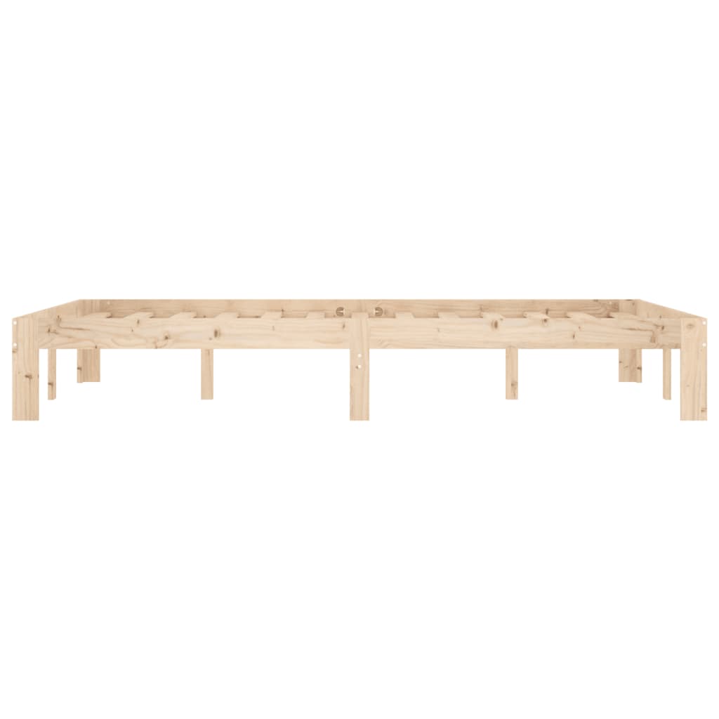 Cadre de lit sans matelas bois de pin massif 120x200 cm