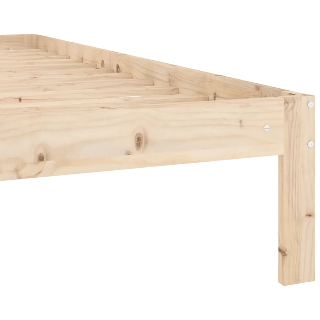 Bed frame without mattress solid pine wood 120x200 cm