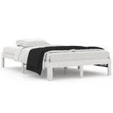 Cadre de lit sans matelas blanc bois de pin massif 120x200 cm