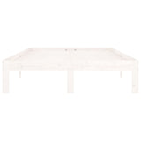 Bed frame without mattress white solid pine wood 120x200 cm