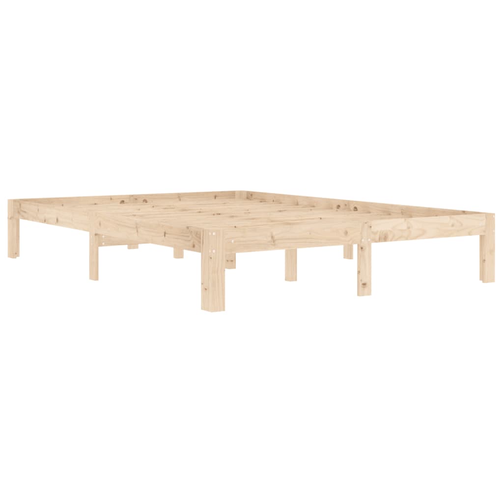 Cadre de lit sans matelas bois massif de pin 140x200 cm