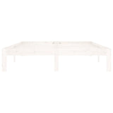 Cadre de lit sans matelas blanc bois de pin massif 140x200 cm