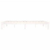 Cadre de lit sans matelas blanc bois de pin massif 140x200 cm