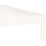 Cadre de lit sans matelas blanc bois de pin massif 140x200 cm