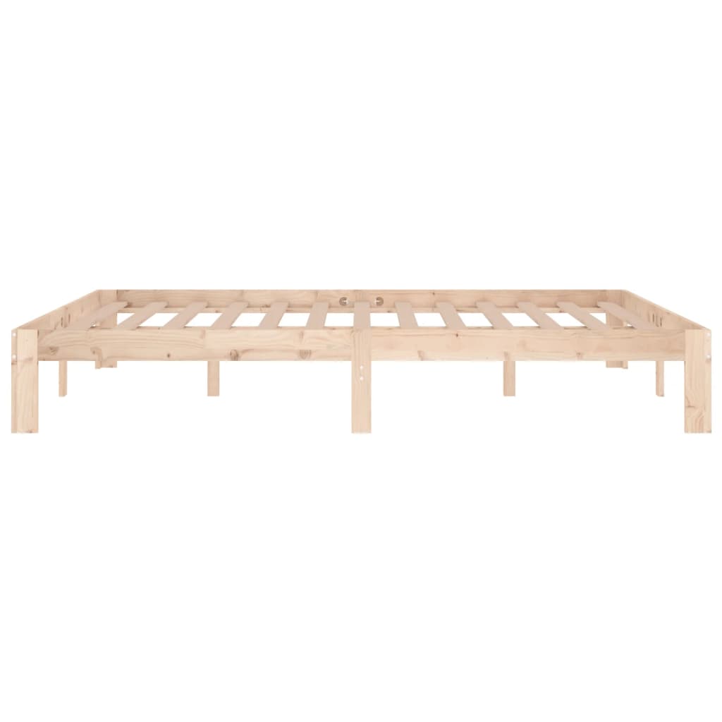 Bed frame without mattress solid wood 150x200 cm