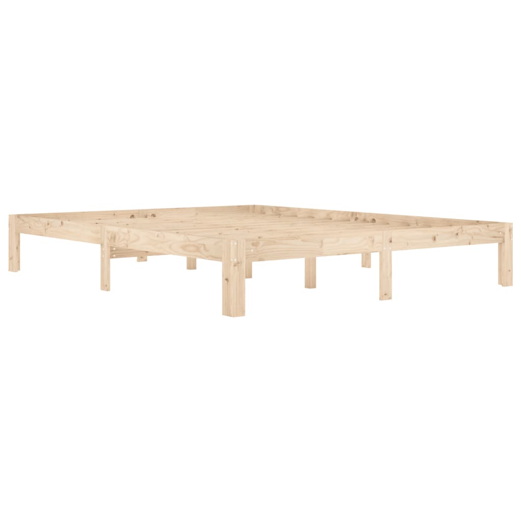 Bed frame without mattress solid pine wood 160x200 cm