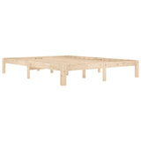 Bed frame without mattress solid pine wood 160x200 cm