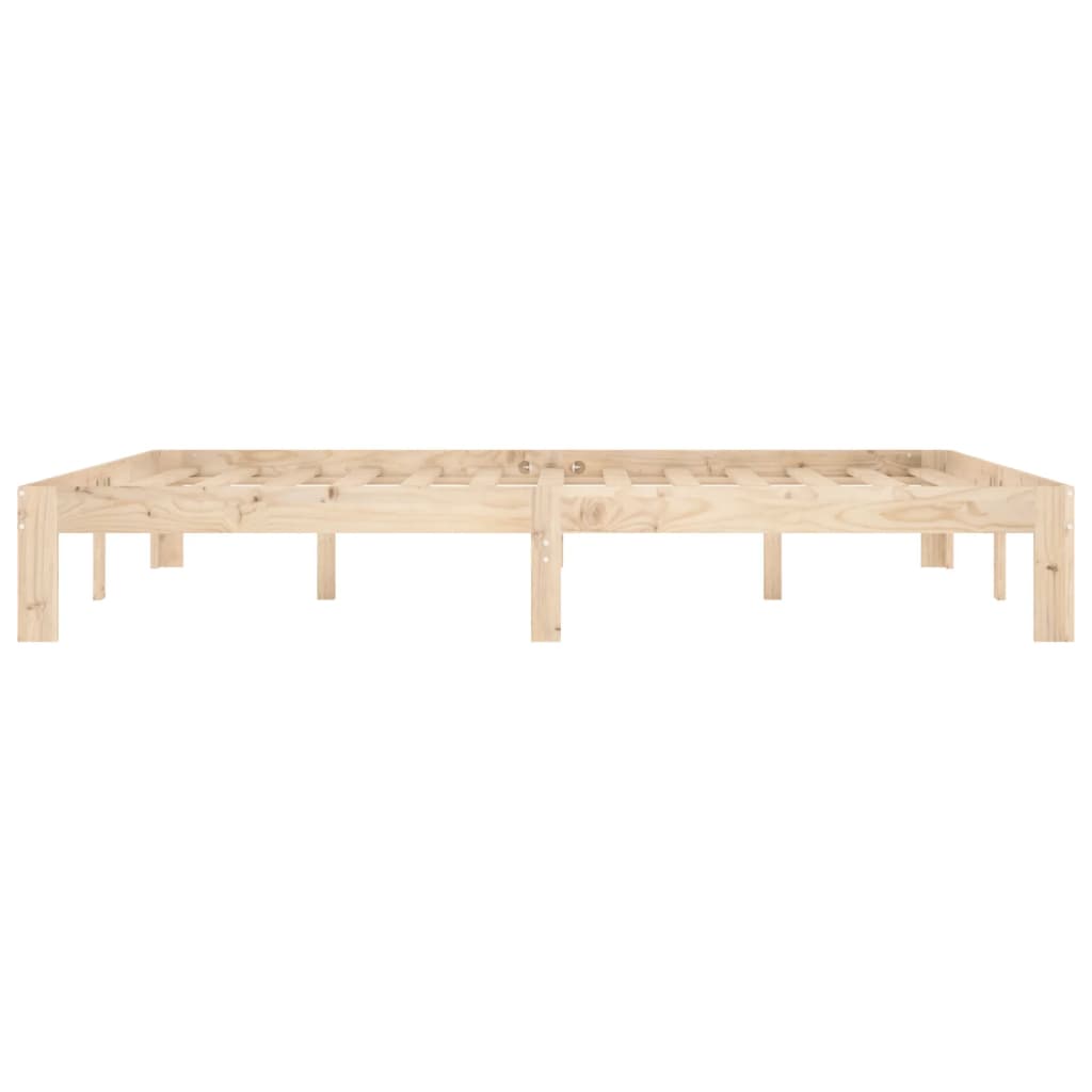 Bed frame without mattress solid pine wood 160x200 cm