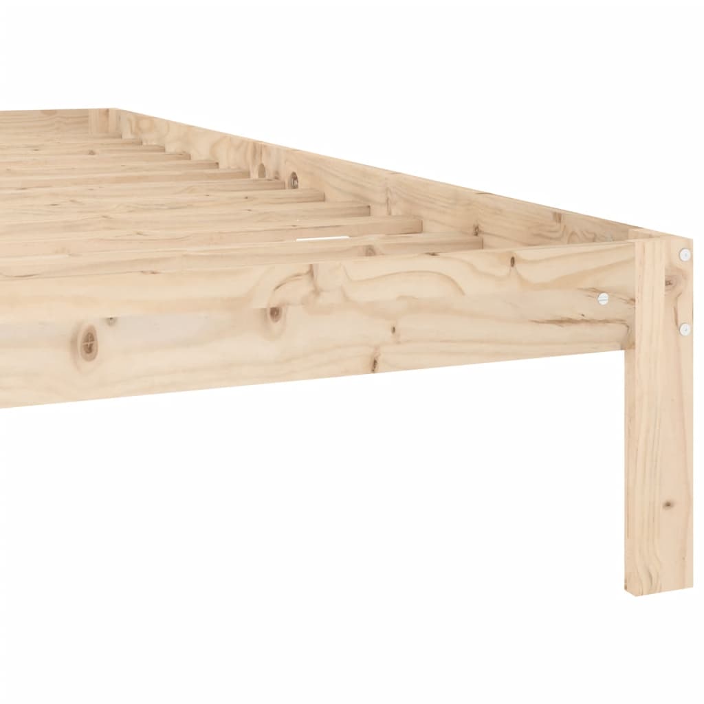 Bed frame without mattress solid pine wood 160x200 cm