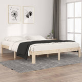 Bed frame without mattress solid pine wood 160x200 cm