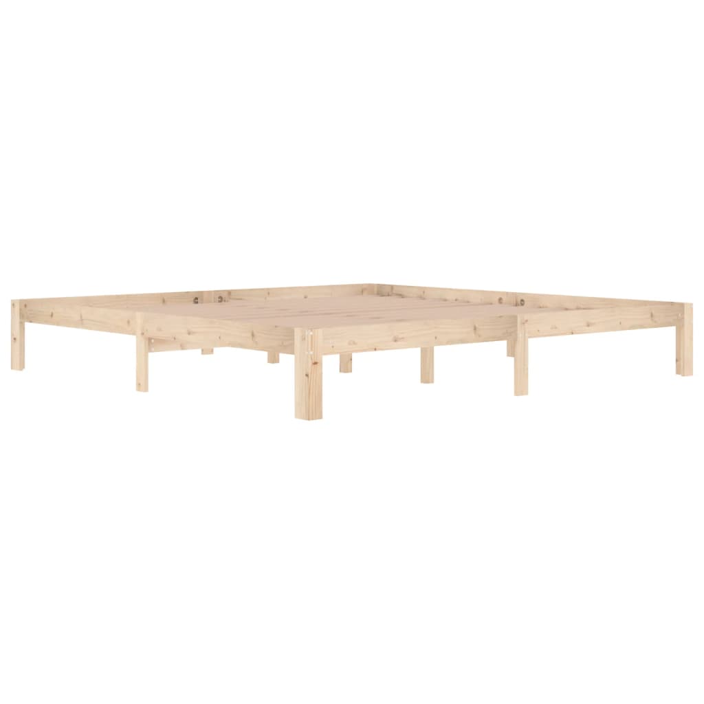 Bed frame without mattress solid pine wood 200x200 cm