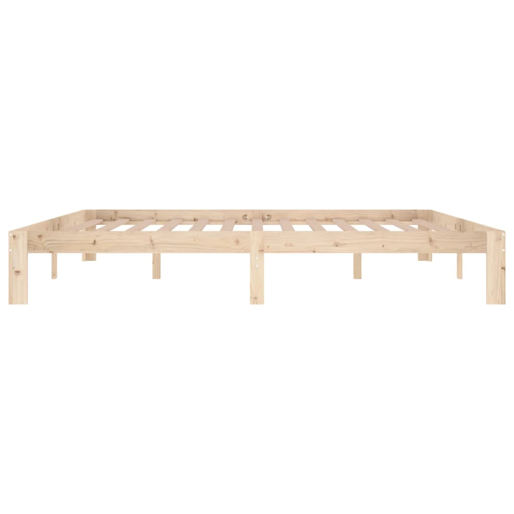 Bed frame without mattress solid pine wood 200x200 cm