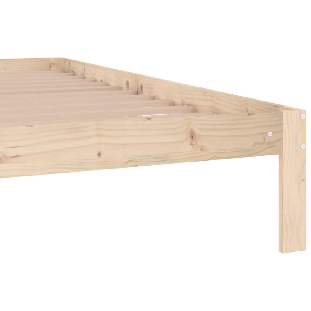 Bed frame without mattress solid pine wood 200x200 cm