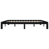 Bed frame without mattress black solid pine wood 200x200 cm