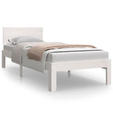 Bed frame without mattress white 75x190 cm