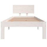 Bed frame without mattress white 75x190 cm