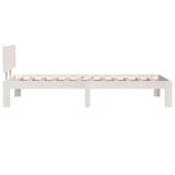 Bed frame without mattress white 75x190 cm