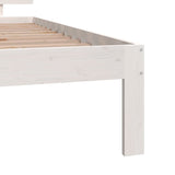 Bed frame without mattress white 75x190 cm